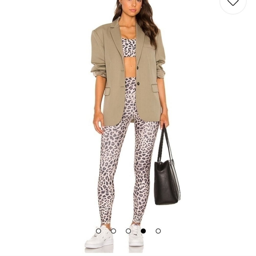 Spiritual Gangster Leopard Print High-Waist Leggings in Beige and Black